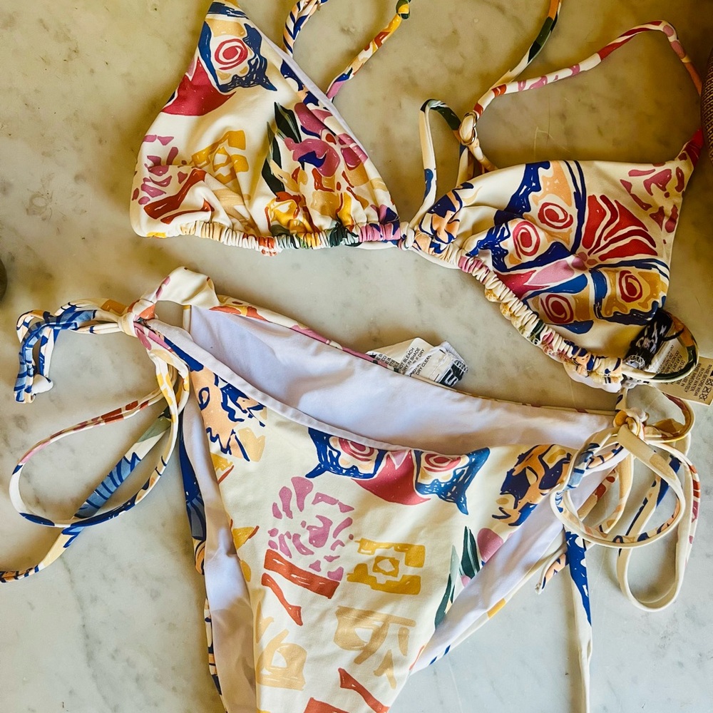 Princess Polly Cheeky Boho Island String Festival Bikini 10 Abstract Print Set